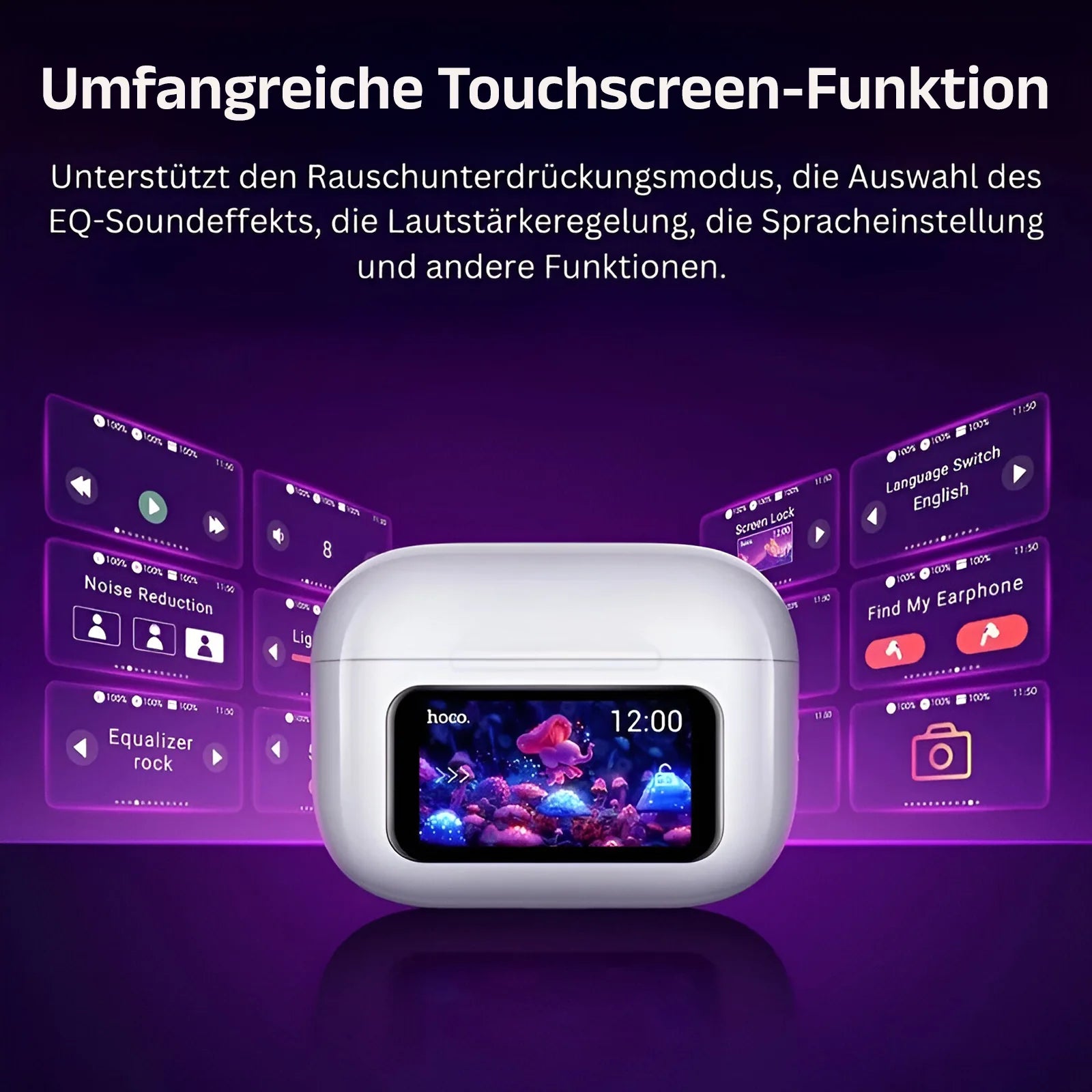 TouchPods Pro – True Wireless In-Ear Kopfhörer mit Touchscreen & ANC