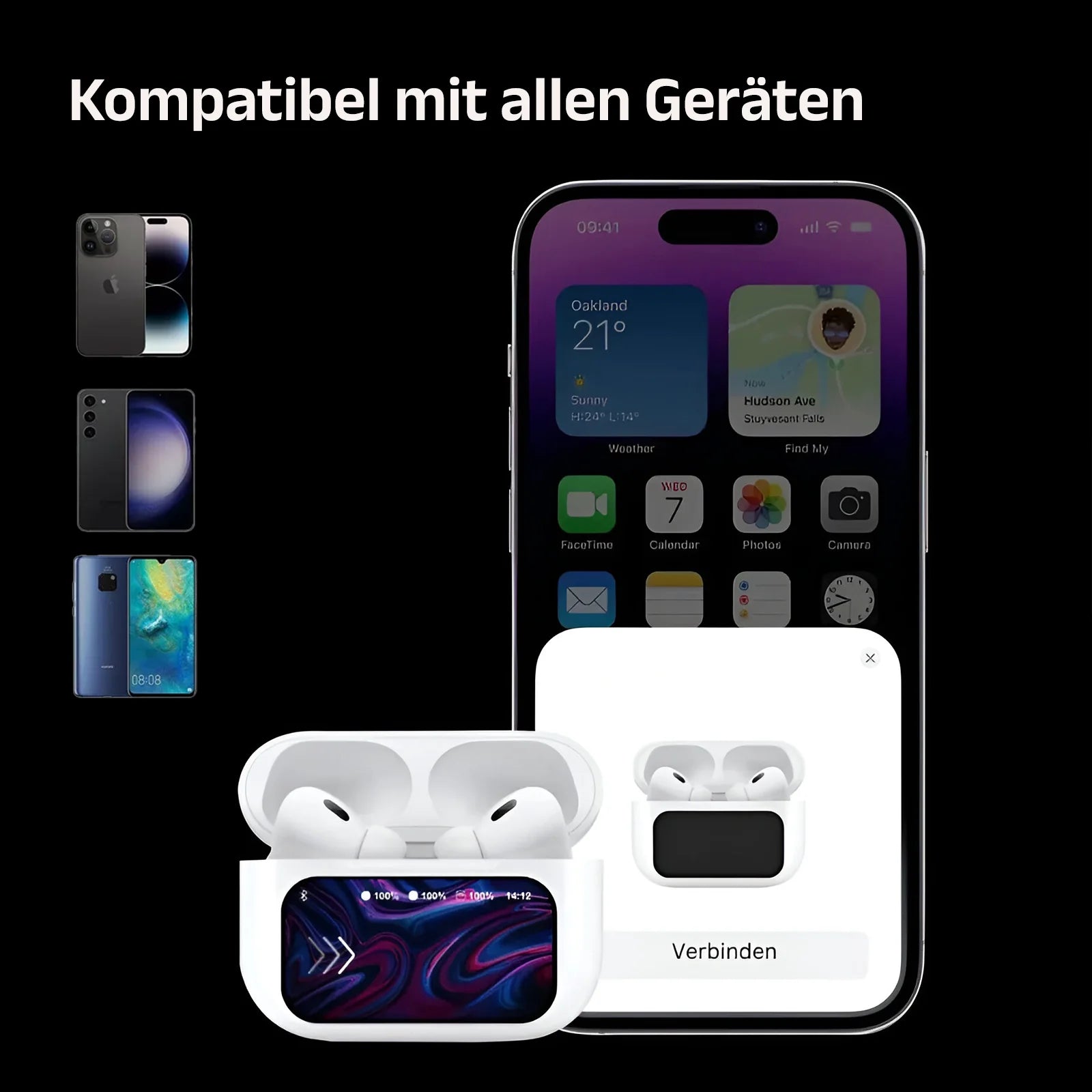 TouchPods Pro – True Wireless In-Ear Kopfhörer mit Touchscreen & ANC